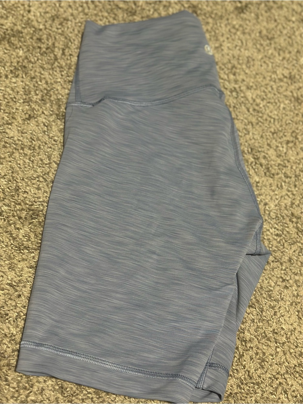 lululemon athletica Heathered Light Blue Athletic Shorts